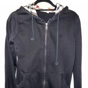 Burberry Brit Check Hoodie Black  Women Size M - Previously Loved